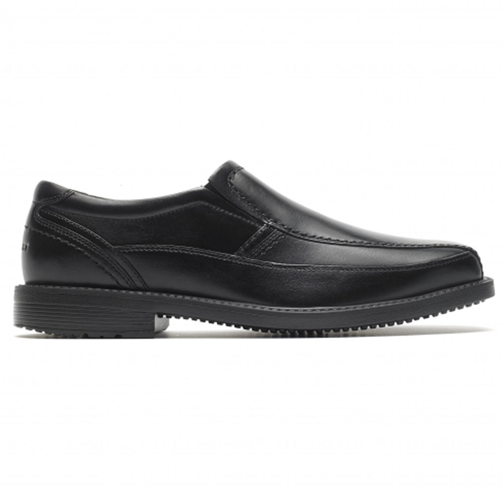 Rockport Mens Style Crew Bike Toe - Slip-On Black - OXY650173